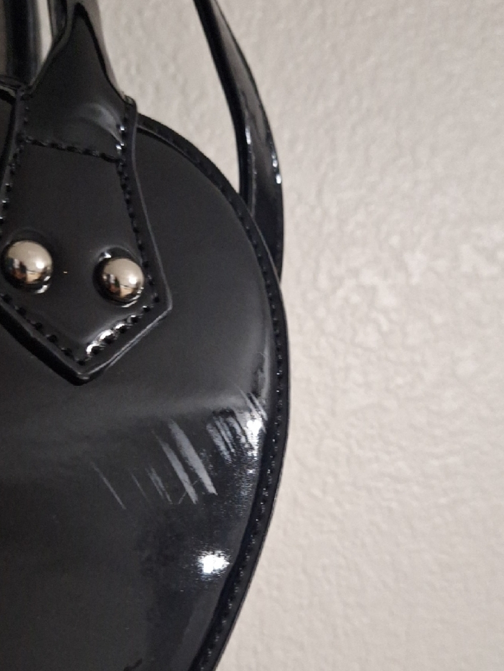 Killstar Black Patent Heart Spiderweb Satchel - Picture 3 of 3